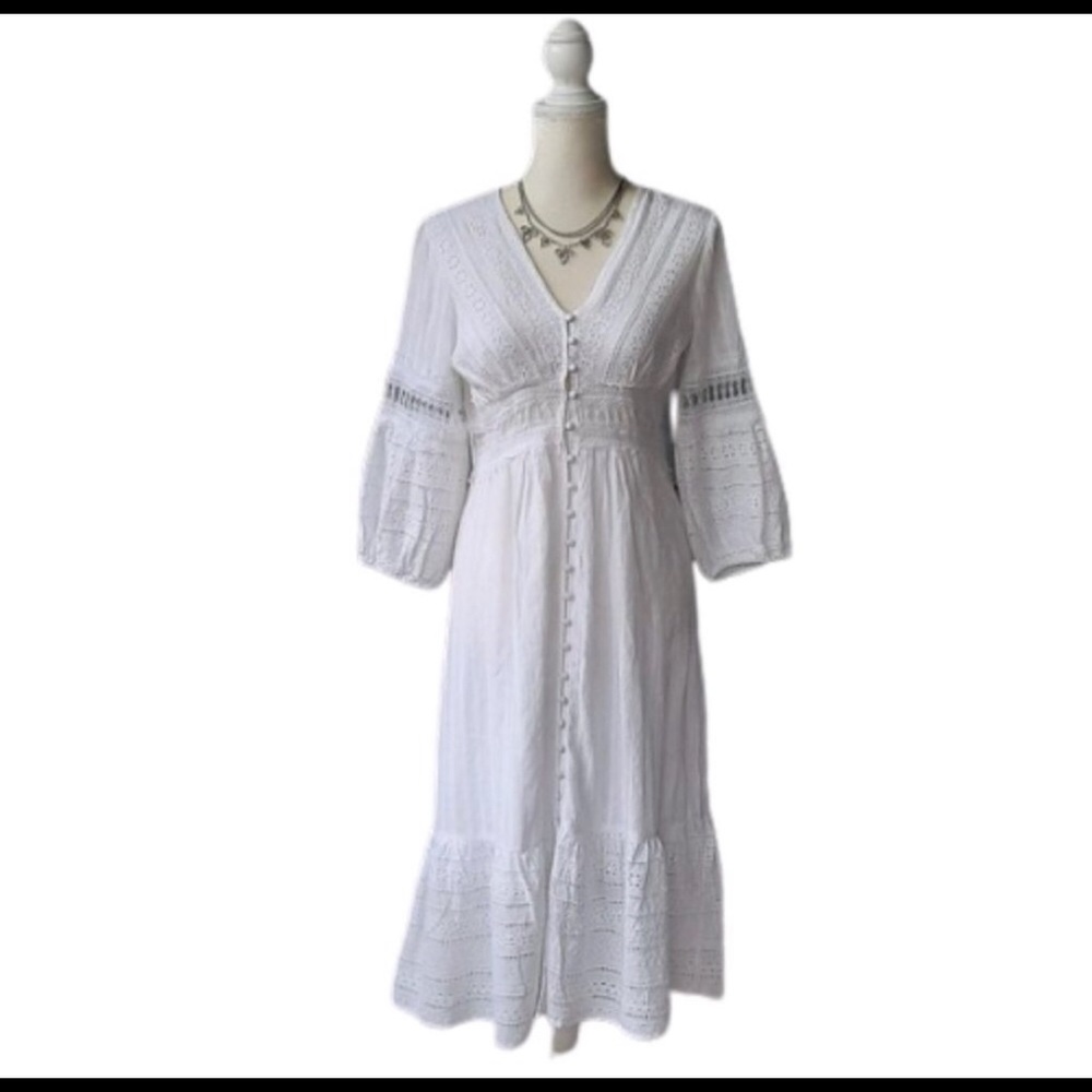 Anthropolgie Ebba eyelet maxi dress BNWT